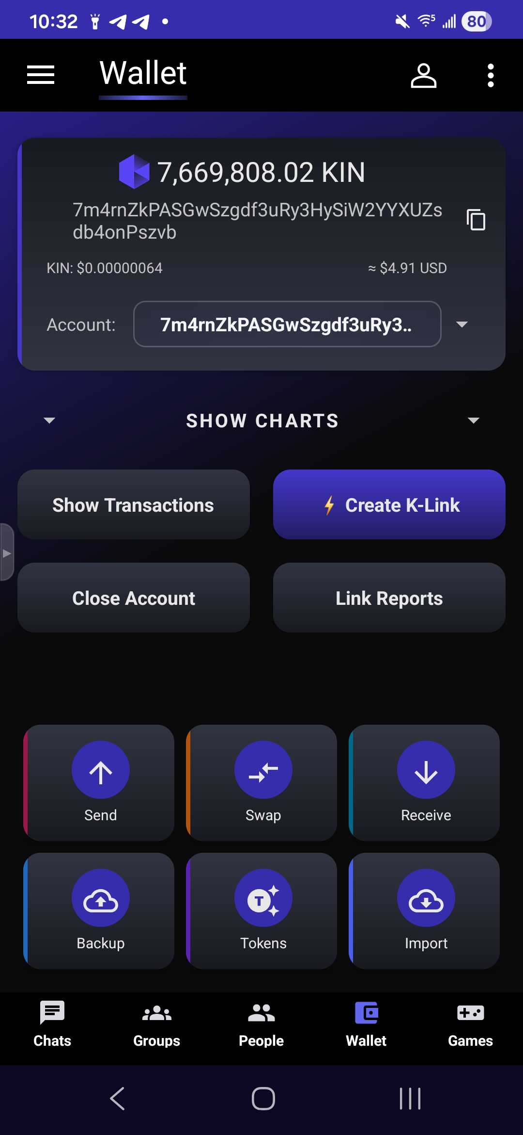 Kinnected Wallet — Create K-Link